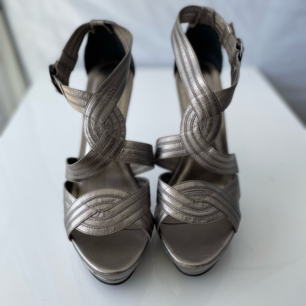 Aldo Gunmetal strappy heels size 9/39